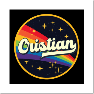 Cristian // Rainbow In Space Vintage Style Posters and Art